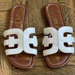 SAM EDELMAN Bay Slip-On Sandals l Sz 7M l Color: Bright White Leather
